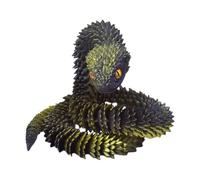 Riaisttd Serpiente impresa en 3D | Decoración de animales articulados para escritorio | Serpiente impresa en 3D flexible de 2.5 pies de largo para niños y adultos, decoración del hogar, relleno de
