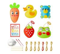 Riaisttd Sew Fun Animals Kit, EVA Animal Shapes Educational Sewing, Pre-ponched Holes, Perfect Craft Kit for Beginners Age 6+, Creative Learning and Crafting Fun, Sew Your Own Cute Animal Designs