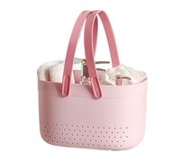 Riaisttd Shower Storage Organizer, Drainage Basket Box, Portable Shower Bin, College Dorm Organizer, Kitchen Storage Basket, Shower Box with Handles for Bathroom, Kitchen, College Dorm