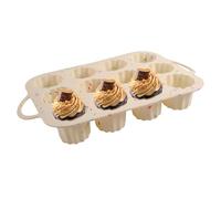 Riaisttd Silicone Cupcake Molds, Nonstick Muffin Pan, Food-Grade Pans, Creamy, Gray, Ideal for Baking Bread, Tart, Chocolate, Cookies, Fondant, Kitchen Accessory, Oven Safe Molds