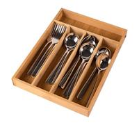 Riaisttd Silverware Drawer Organizer Tray, Cutlery Storage, Tray Organizers,12.99x9.72x1.57 Inches Multipurpose Flatware, Portable Household Utensil, Space-Saving Holder for Spoons