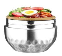 Riaisttd Stainless Steel Snack Container, 2-Layer Lunch Box, Leakproof Food Container, 1L Thermal Lunch Box, Insulated Food Jar, School Lunch Thermal Jar, Outdoor Meal Container, Thermal Food Storage