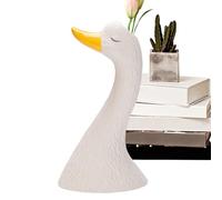 Riaisttd Swan Vase, Elegant White, Ceramic Flowerpot, Pink, Yellow, Decorative Swan Figurine for Home, Bedroom, Bathroom, Living Room, Table Centerpiece, Sculpture Ornament