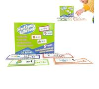 Riaisttd Tarjetas Flash Para Las Familias De Palabras | Juego Educativo De Los Sonidos De Las Letras | Tarjetas Flash para Vocabulario,para Guardería Infantil Aula Casa Viaje Educación Doméstica