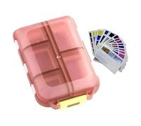 Riaisttd Travel Pill Organizer, Portable Travel Pill Container, Medicine Pill Organizer, Medicine Storage Box, Compact Travel Pill Case, Travel Pill Organizer for Work, Travel Pill Case for Camping