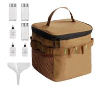 Riaisttd Travel Seasoning Kit, Portable Seasoning Set with 6 Bottles, Salt and Pepper Shakers Set for Outdoor Travel BBQ Picnic, Camping Seasoning Bag Kit, Convenient Container for the