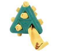 Riaisttd Treat Dispensing Dog Toy, Bite-Resistant Pyramid Puzzle, Teething Chew Cleaner, 13.4x12x12cm Engaging Slow Feeder Design, Interactive Mental Play Aid, for Daily Enrichment