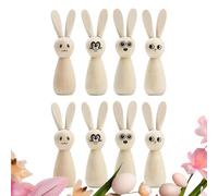 Riaisttd Unfinished Wooden Bunny, Animal Doll Set, Blank Peg Rabbit Figurines, Easter Craft Statues, 9 x 3 x 2,5 cm, 3,54 x 1,18 x 0,98 pulgadas, Paintable Wooden Decorations for Art Projects