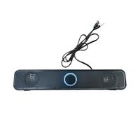 Riaisttd USB establecido - Altavoz de ordenador para sonido estéreo, bajo mejorado con entorno compacto, oficinas de barra de sonido para clase, monitoreo, proyector, coche, TV y música para usar