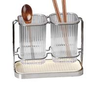 Riaisttd Utensil Holder, Modern Spoon Fork Organizer, Clear Storage for Spatula & Chopsticks, Household Accessories, Space Saving Tool Holder Use to Worktop, Gabinete, Sink Area
