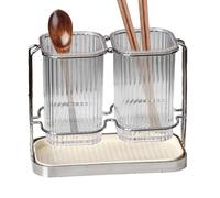 Riaisttd Utensilio Holder, Modern Spoon Fork Organizer, Clear Storage for Spatula & Chopsticks, Household Accessories, Space Saving Tool Holder Use to Worktop, Cabinet, Sink Area