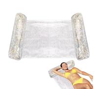 Riaisttd Water Hammock Pool Float, Pool Hammock Floats, 330 g piscinas Hammocks 130 x 70 cm, PVC plegable Swimming Lounger for Beach Lake Rivers and Swimmings Poosl
