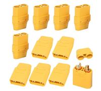 Riaisttd Xt90 Connector, 5 Pairs Male Female Plugs, Rc Electric Motors Home Audio Accessory, Amarillo, Reliable Powers Connection for Hobbyists And Professionals