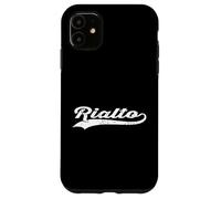 Rialto California Vintage Cursiva US Ciudad Nombre Retro Deportes Carcasa para iPhone 11