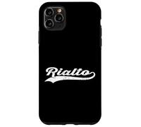 Rialto California Vintage Cursiva US Ciudad Nombre Retro Deportes Carcasa para iPhone 11 Pro Max