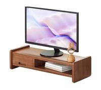 Rialzo Monitor da Scrivania con Cassetto Supporto Monitor omico per PC Ufficio e Casa Ideale per Studenti e oro da Casa Soluze Salvaspazio