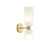 Riankh Apliques de pared for interiores, lámpara de pared de cobre for pared de fondo de TV for sala de estar simple, luces de pared de tubo de vidrio luminosas for pasillo, dormitorio, mesita de noch