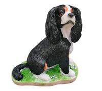 Rianpesn Estatuilla del Rey Charles Spaniel,Estatua Resina King Charles Cavalier Hound | Figura Animal simulado Estatua Perro para colección Science