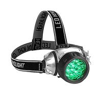Rianpesn Faro Led Ver- Faros delanteros verdes a agua Luz alta y bajo consumo energía - Linterna frontal caza 19LED IPX4 para el crecimiento plantas Camping Vela Montañismo