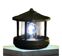 Rianpesn Faro Solar | Faro Solar LED con rotación automática 360 Grados,Lámpara Paisaje a Prueba Agua Lámpara jardín para decoración Adorno Estanque Patio césped