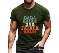 Rianpesn La Mejor papá, Los Mejores Regalos para papá con Estampado Letras, Camiseta Holgada Informal Verano para Regalos del día del Padre con Manga Corta Son para Viajes, Playa