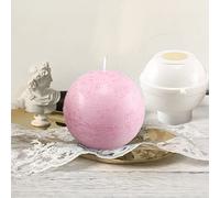 Rianpesn Moldes Redondos para Resina,para acrílico 3,15 Pulgadas | Resina para Velas 3D, moldes fundición Resina epoxi, Velas aromaterapia, Cera, jabones