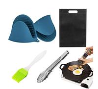 Rianpesn Sartén para Barbacoa Coreana - Sartén Plana Plana para Estufa Placa Barbacoa,Calor Uniforme, Redonda Antiadherente, para Estufa Cocina, Estufa eléctrica, Parrilla al Aire