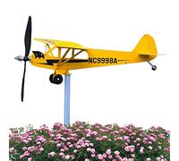 Rianpesn Viento la Veleta del Aeroplano,Veleta Hecha a Mano para avión Flotante - Avión Piper J3 Cub - Regalos para los Amantes los vuelos, decoración Veleta Metal