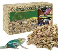 Riare Musgo esfagno de alta calidad de 14 onzas para reptiles, musgo natural para reptiles, musgo de bosque para incubación, mediano, ropa de cama de musgo verde para anoles, salamandras, ranas, sapos