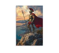 RIAVBAODG Ancient Guerrero griego Cuadro En Lienzo Cuadros Decoracion Mar Egeo Pinturas Murales Modernos Impresiones De Para Salon Dormitorios Comedor Pasillo 20x30inch(50x75cm)