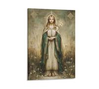 RIAVBAODG Diosa Santa Brígida Cuadro En Lienzo Cuadros Decoracion Guardián de Irlanda Pinturas Poster Impresiones De Para Sala De Estar Decoración De Dormitorio 08x12inch(20x30cm)