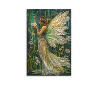 RIAVBAODG Ethereal Hada Cuadro En Lienzo Cuadros Decorativos Mosaic Vitral Pinturas Murales Modernos Impresiones De Para Salon Dormitorios Comedor Pasillo 20x30inch(50x75cm)