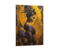 RIAVBAODG Geisha Japonesa Cuadro En Lienzo Cuadros Decoracion Período Edo en Japón Pinturas Poster Impresiones De Para Sala De Estar Decoración De Dormitorio 12x18inch(30x45cm)