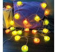Riaxuebiy Luces de Cuerda de Limón Fruta Rodajas de Limón Guirnaldas Luminosas Decorativas Hadas Noche Luz Alimentación de Batería para Cumpleaños Navideña Boda Decoración (3m/20led, Mixto color)