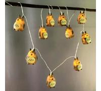 Riaxuebiy Totoro - Guirnalda de luces con forma de chinchilla, funciona con pilas, para jardín, niños, dormitorio, árbol de Navidad, decoración navideña (gris Totoro)