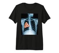 Rib Cage X-Ray Pizza Slice Funny Food Humor Anatomía Camiseta Premium