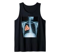 Rib Cage X-Ray Pizza Slice Funny Food Humor Anatomía Camiseta sin Mangas