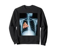 Rib Cage X-Ray Pizza Slice Funny Food Humor Anatomía Sudadera