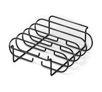 Rib Rack Roaster - 12 Inch Stainless Steel BBQ Grill Accessory | Non Stick Vertical Rib Holder - 4 Slot Rack for Evenly Cooking Ribs on Grill or Oven, Ideal for Outdoor Barbecues Picnics