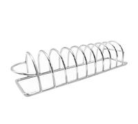 Rib Rack, Stainless Steel Grill Accessory, Non-Stick Barbecue Cooking Tool, Dishwasher Safe Rust-Resistant Build, Compact Vertical Design, for Air Fryer Oven Backyard Patio Picnic, 22 x 6 x 5 cm