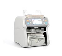 RIBAO MCS-165 - Máquina contadora de dinero de dos bolsillos, contador de valores, contador de billetes blanco multimoneda, detección de falsificaciones CIS/UV/MG/IR para empresas