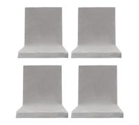 RibasuBB Juego de 4 fundas para sillas de jardín, universales, elásticas, decorativas, recepciones y celebraciones, color gris claro