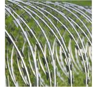 Ribbon Barbed Wire Helical Water Resistant for Secure Sites | Farm Fence Outdoor Garden Protection,Razor Wire Galvanized(99ft)