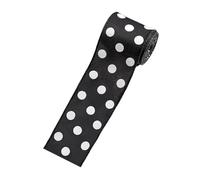 Ribbon Black and White - DIY Seasonal Decoration | Holiday Wrapping Ribbon with Mantelpiece Function, Stair Table Door Porch Accessory with Wedding Use, Scrapbooking Bow Making Ribbons for Party Favor