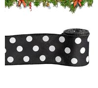 Ribbon Black And White,Holiday Home Decor - DIY Bow Making Ribbon,for Mantelpieces Stairs Tables Doors Porches Wedding Party Favors Scrapbooking Bow Making Photo Backdrops