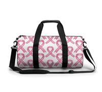 Ribbon - Bolsa de deporte para concienciación sobre el cáncer de mama, divertida, grande, novedosa, ligera, deportiva, bolsa de viaje, equipaje de mano, 17.5 x 9 x 9 pulgadas