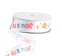 Ribbon for Crafts - 1 Inch x 20 Yards Wrapping Ribbons Roll, Decorative Bow Ribbon for Birthday, Kindergarten School, Bouquet Flower Craft, Decoration Wrapping Use