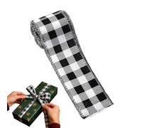 Ribbon Genérico Black and White,Holiday Home Decor - DIY Bow Making Ribbon,for Mantelpieces Stairs Tables Doors Porches Wedding Party Favors Scrapbooking Bow Making Photo Backdrops