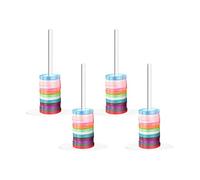 Ribbon Holder - Ribbon Spool Holder, Craft Ribbons Storage Rack, 4 Pieces Crochet Roll Stand, Clear Acrylic Space Saving Tape Spool Holders Organizer for Art Craft Sewing Home Shops