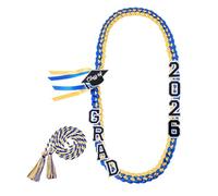 Ribbon Lei - Collar de graduación hecho a mano, collar de corona de graduación tejido 2026, regalo creativo de fiesta para estudiantes, eventos de ceremonia de escuela secundaria, Refer to description